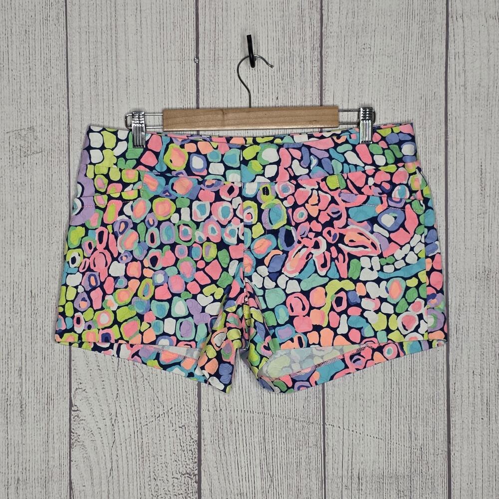 Lilly Pulitzer Ellie Shorts, sz 8 - Gypsy Jungle, Pink Blue Floral, 4" Inseam